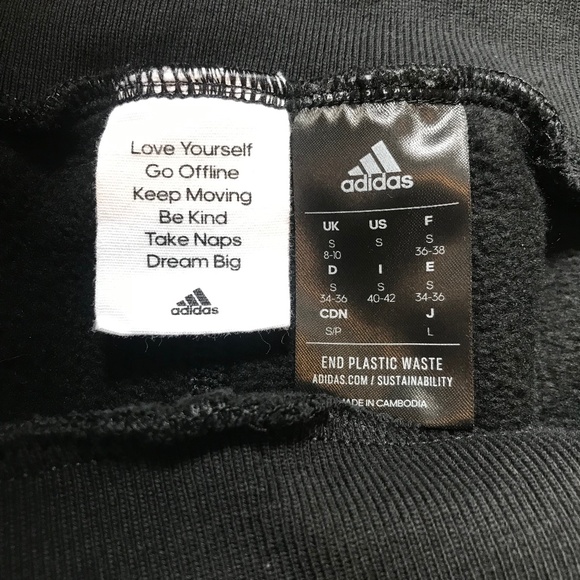 Women's adidas Lounge Fleece Wide Leg Pant Sweatpants Black Slouchy Streetwear - Picture 11 of 15